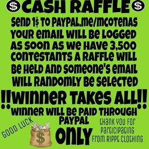CASH raffle prize: $3,500.00
